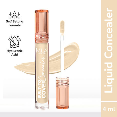 Buy Mila Beaute Build to Cover Matt Liquid Concealer | Lightweight and Full coverage | Easily Blendable & Crease Resistant Waterproof Face Concealer with Hyaluronic Acid for Indian skin 103-CREAM VANILLA (4 ml)-Purplle