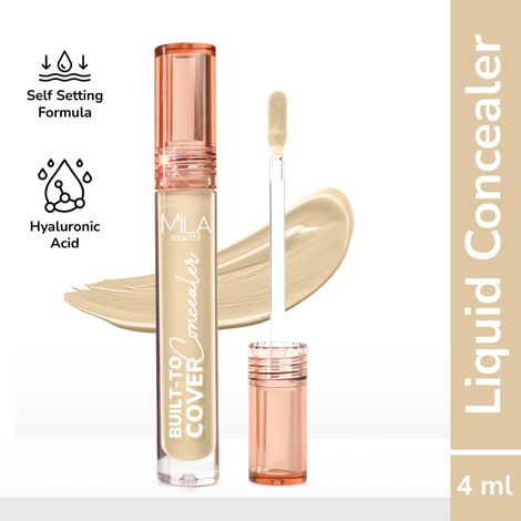 Buy Mila Beaute Build to Cover Matt Liquid Concealer | Lightweight and Full coverage | Easily Blendable & Crease Resistant Waterproof Face Concealer with Hyaluronic Acid for Indian skin - 104-NATURAL BEIGE (4 ml)-Purplle