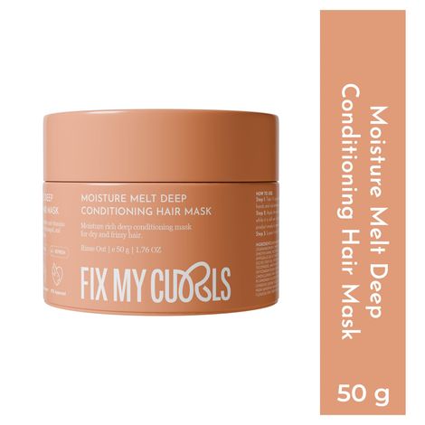 Buy Fix My Curls Moisture Melt Deep Conditioning Hair Mask | With Maracuja Oil, Banana Extract & Shea Butter | For Curly, Wavy, Dry, Dehyrated Hair | Intense Hydration & Moisture Sealing Repair| 50 gm-Purplle