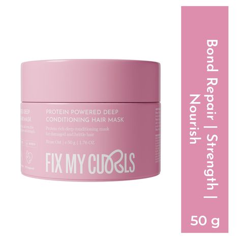 Buy Fix My Curls Protein Powered Deep Conditioning Mask | Avocado Oil, Amla, Cocoa Butter| Hair Mask For Curly, Wavy, Dry & Coloured Hair | Intensive Hair Repair with Pro - Keratin Bond Repair | 50 gm-Purplle