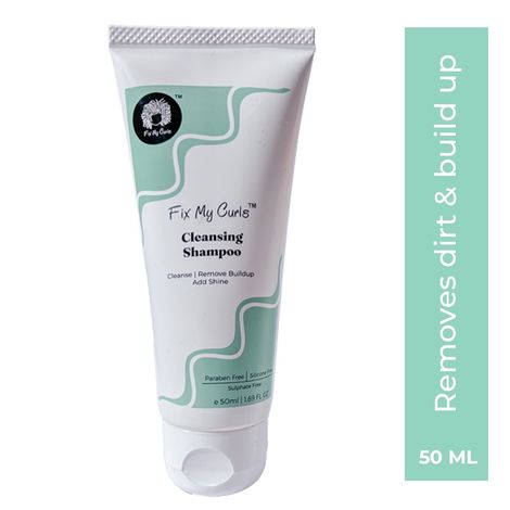 Buy Fix My Curls Cleansing Shampoo | For Curly, Wavy, Frizzy Hair | Clarifying Shampoo, Anti-Dandruff, & Itchy Scalp Solution with Apple Cider Vinegar & Tea Tree Oil | Sulphate Free Hair Detox | 50 ml-Purplle
