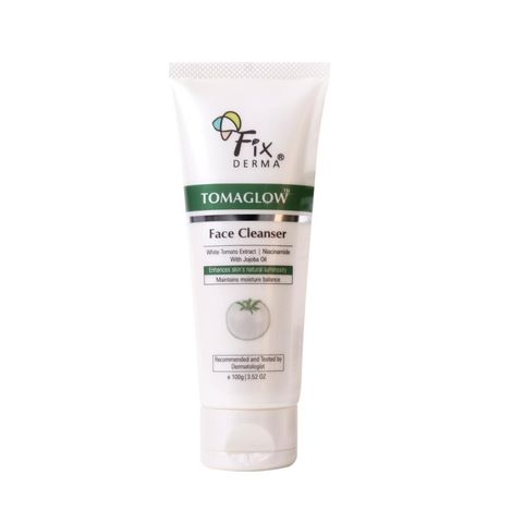Buy Fixderma Tomaglow Face Cleanser with White Tomato Extract, Niacinamide with Jojob Oil, Lightens Dark Spots & Instantly Illuminates Skin, Face Cream for Men & women - 100 gm-Purplle
