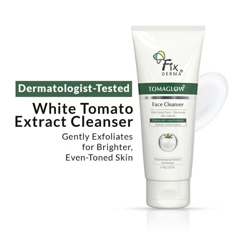 Buy Fixderma Tomaglow Face Cleanser with White Tomato Extract, Niacinamide with Jojob Oil, Lightens Dark Spots & Instantly Illuminates Skin, Face Cream for Men & women - 100 gm-Purplle