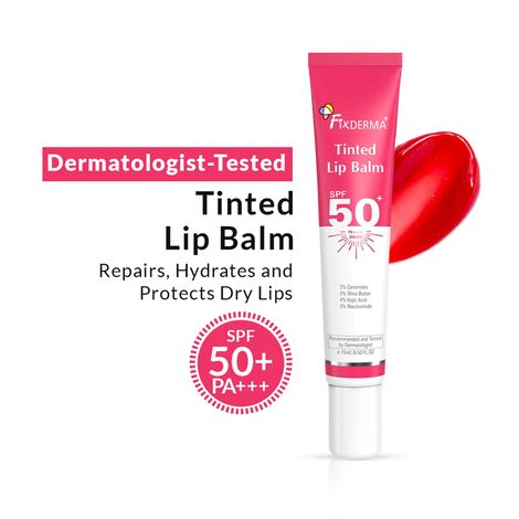 Buy Fixderma 4% Kojic Acid Tinted Lip Balm with 2% Ceramide, 3% Shea Butter, 3% Niacinamide & SPF 50+ PA+++ | Ceramide Lip Balm SPF 50 | Kojic Acid Lip Balm for Pigmented Lips - 15 ml-Purplle