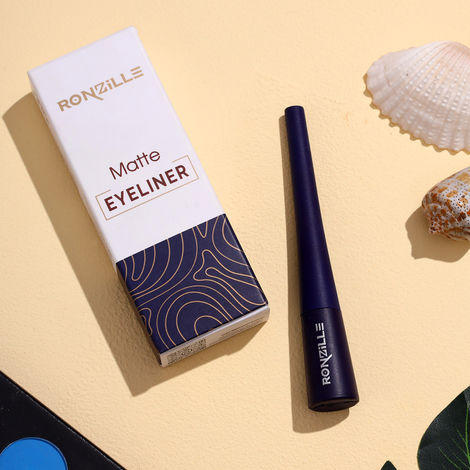 Buy Ronzille Absolute Shine Liquid Matte Eyeliner,Long Lasting, Smudge Proof, Waterproof Liner, Eye Makeup 5 ml (Blue)-Purplle