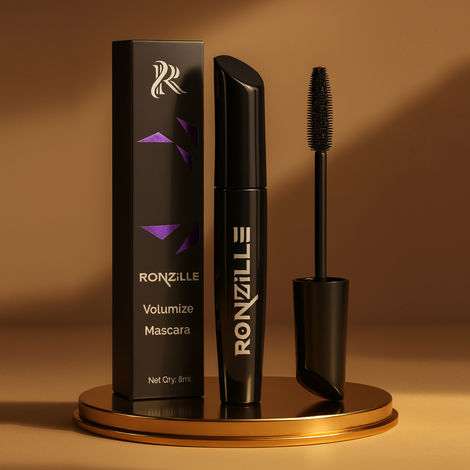 Buy Ronzille Volumizing Long-Stay of up to 8 Hours,Smudge-Proof, Lightweight Black Mascara (8 ml,Full Black)-Purplle