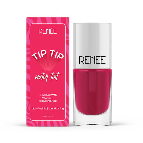 Buy Renee Tip Tip Water Tint 02 Pink Splash, Stain For Lip & cheeks, Hydrating, Long Lasting & Lightweight, Soft tint With Velvety Matte finish, Natural flushed look, Vitamin C & Hyaluronic Acid Infused, 5 ml-Purplle