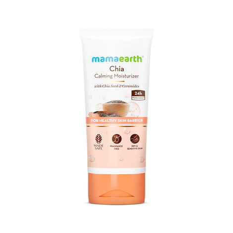 Buy Mamaearth Chia Calming Moisturizer with Chia Seed & Ceramides for Healthy Skin Barrier |hydrated glow| Co-Created with Dermats | For Dry & Sensitive Skin | 24H Long Lasting Moisturization | Fragrance Free | 80 gm-Purplle