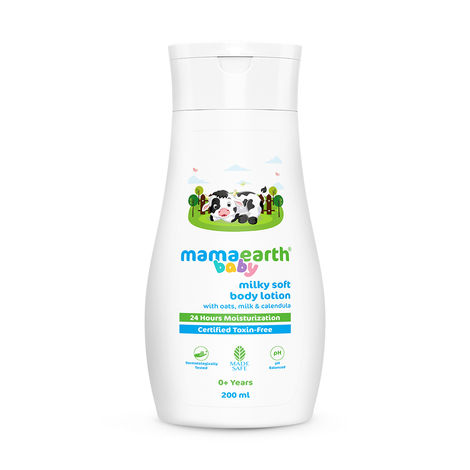 Buy Mamaearth Milky Soft Body Lotion for Babies with Oats, Milk & Calendula – 200 ml Deeply Nourishes Skin | 24-Hour Moisturization | Travel-friendly Pack-Purplle