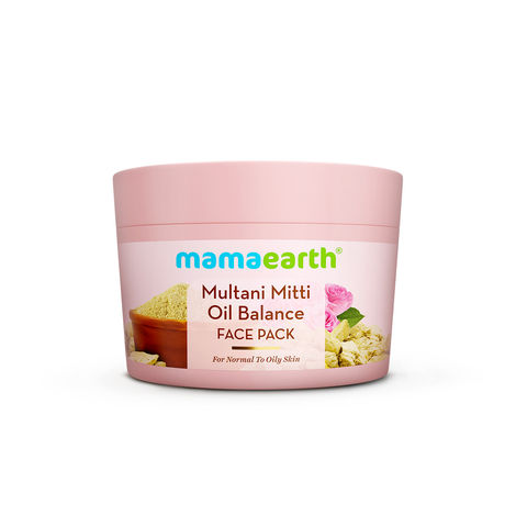 Buy Mamaearth Multani Mitti Oil Balance Face Pack with Multani Mitti & Bulgarian Rose for Normal to Oily Skin 200 gm | DIY-like Texture | Controls Oil & Acne | Clay Face Mask | Free From Harmful Chemicals-Purplle