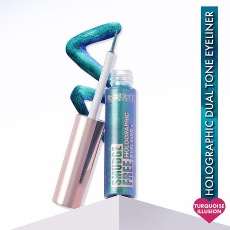 Buy INSIGHT Cosmetics Smudge free Holographic Eyeliner - Turquoise Illusion (5 gm)-Purplle