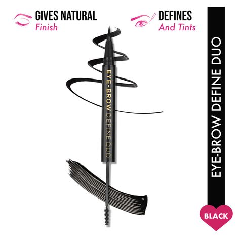 Buy INSIGHT Cosmetics Eye-brow Define Duo - 2 in 1 - Black (2.5 gm)-Purplle