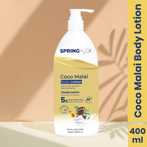 Buy Spring H2O Coco Malai Body Lotion With Coco Butter + Provitamin B5 400 ml-Purplle