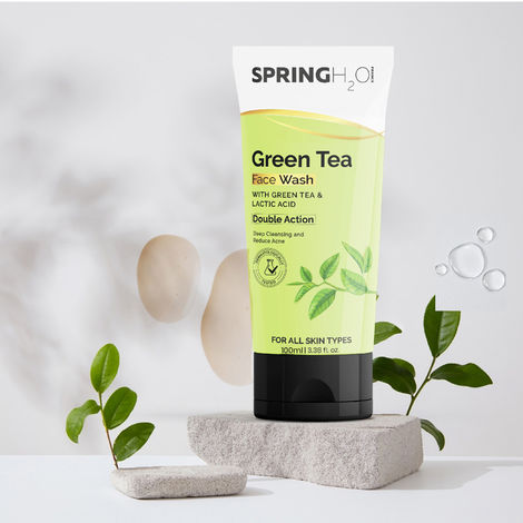 Buy Spring H2O Green Tea Face Wash For Deep Cleansing And Reduce Acne 100 ml-Purplle