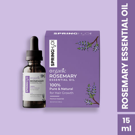 Buy Spring H2O Organic Rosemary Essential oil 100 % Pure and Natural 15 ml-Purplle