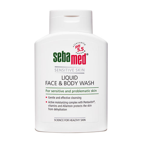 Buy Sebamed Liquid Face & Body Wash 200ml|PH 5.5|Soap free|Sensitive skin| Active moisturising complex-Purplle