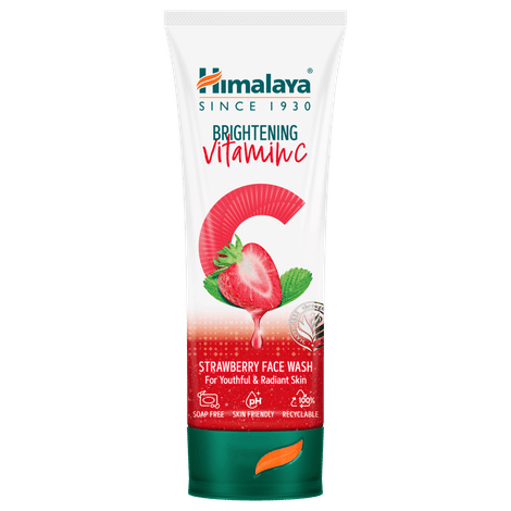 Buy Himalaya Brightening Vitamin C Strawberry Face Wash | Brightening Face Cleanser | Remove Dull Skin | 100 ml-Purplle