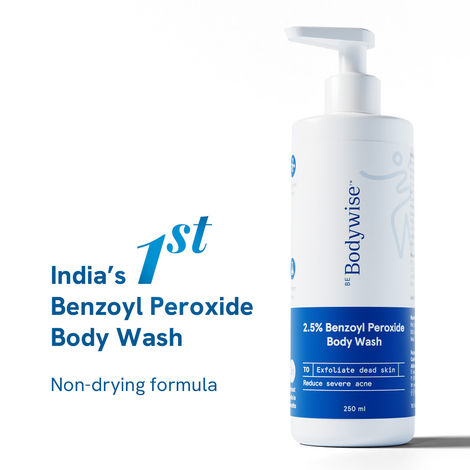 Buy Be Bodywise 2.5% Benzoyl Peroxide Body Wash - 250 ml-Purplle