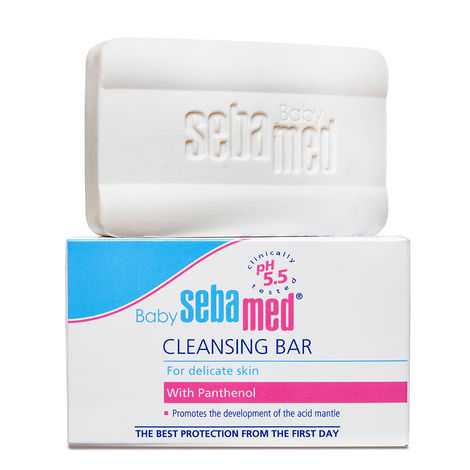 Buy Sebamed Baby Cleansing Bar 150g|Ph 5.5 | With Panthenol|No tears & Soap Free bar| For Delicate skin-Purplle