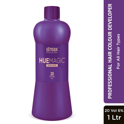Buy Streax Professional Hue Magic Developer for hair colour, Cream Developer for Rich Hair Colour, 20 Volume (6%), 1000 ml-Purplle
