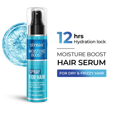 Buy Streax Moisture Boost Spray Hair Serum, 50 ml for Women & Men II Hydrating, Frizz Free ,Smooth & Silky finish II With Fision AquaShield-Purplle