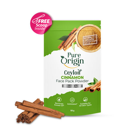Buy Pure Origin Ceylon Cinnamon Face Pack Powder | Exfoliates | Fights Acne & Blemishes | Controls Oil | All Skin Types | 100 gm-Purplle