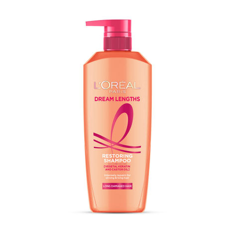 Buy L'Oreal Paris Dream Lengths Shampoo for long, lifeless hair to Nourish, Repair and Shines, 1000 ml-Purplle