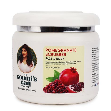 Buy The Soumi'S Can Product Pomegranate Scrubber Face & Body (400 gm)-Purplle