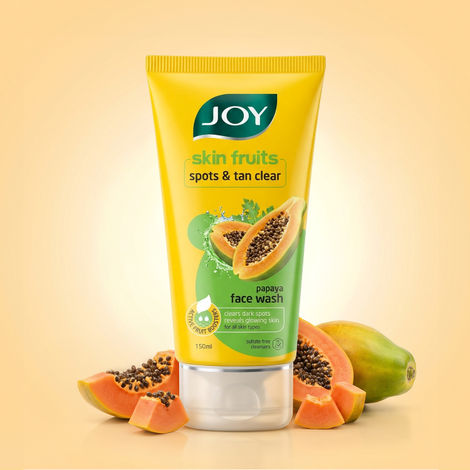 Buy Joy De Tan Papaya Face Wash For Dark Spots, Tan & Dead Skin Removal (150 ml) | Enriched with Vitamin C & Vitamin A | Suitable for All Skin Types-Purplle