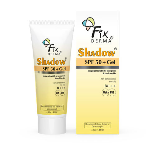 Buy Fixderma Shadow Sunscreen SPF 50+ PA+++ Gel Sunscreen For UVA & UVB Protection | Sunscreen For Women & Men 40 gm-Purplle
