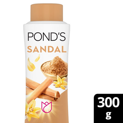 Buy Ponds Sandal Radiance Talcum Powder, 300 gm-Purplle