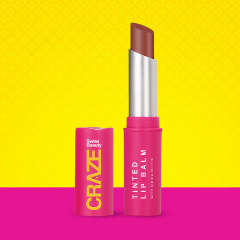Buy Swiss Beauty CRAZE Tinted Weightless Lip Balm | Sheer Coverage | Hydrating | With Cocoa Butter 01 Marshmallow 3.2 gm-Purplle