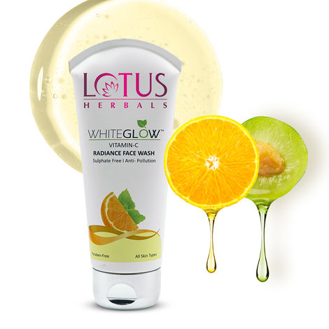 Buy Lotus Herbals WhiteGlow Vitamin C Radiance Face Wash | For Dark Spots & Dull Skin | Anti- Pollution | 100 gm-Purplle