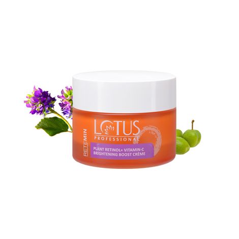 Buy Lotus Herbals Professional Retemin Plant Retinol & Natural Vitamin C Brightening Boost Cream | Whitening & Anti-Ageing | Preservative Free | For All Skin Types | 50 gm-Purplle