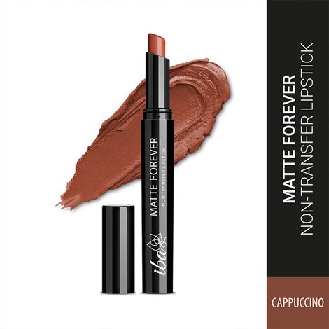 Buy Iba Matte Forever Non-Transfer Lipstick for Women - 02 Cappuccino | Matte Finish | Highly Pigmented, Smudge-proof & Lightweight | Non-Sticky and Non-Drying | Lip Makeup | 2 gm-Purplle