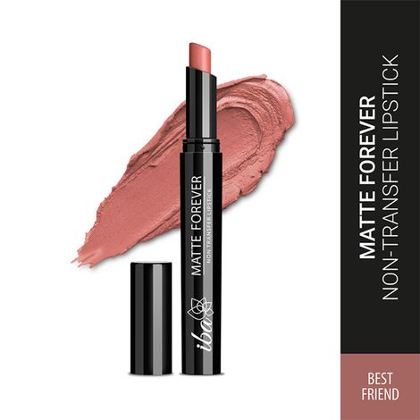 Buy Iba Matte Forever Non-Transfer Lipstick for Women - 04 Best Friend | Matte Finish | Highly Pigmented, Smudge-proof & Lightweight | Non-Sticky and Non-Drying | Lip Makeup | 2 gm-Purplle