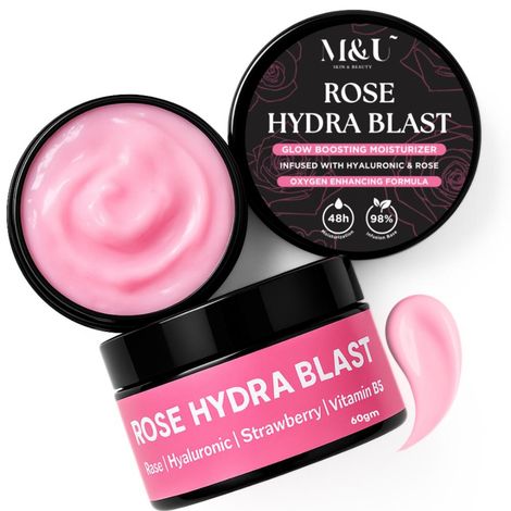 Buy M&U Rose Hydra Blast Moisturizer for glowing and Hydrated skin 60 gm-Purplle