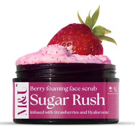 Buy M&U Sugar Rush Berry Foaming Face Scrub 60 gm-Purplle