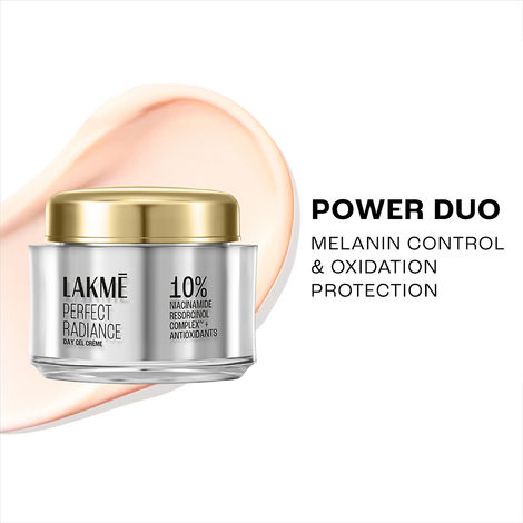 Buy Lakme Perfect Radiance Day Gel Creme with 10% Niacinamide Resorcinol Complex & Antioxidants, 50 gm-Purplle