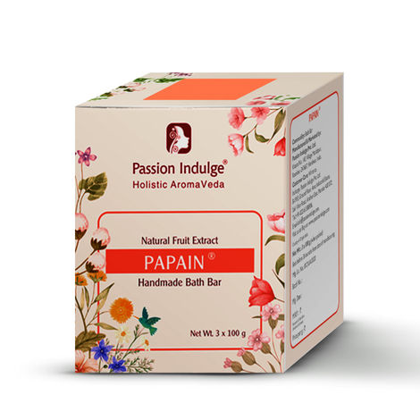 Buy Passion Indulge PAPAIN Handmade Bath Bar Soap - 100GM Each ( PACK OF 3 )-Purplle
