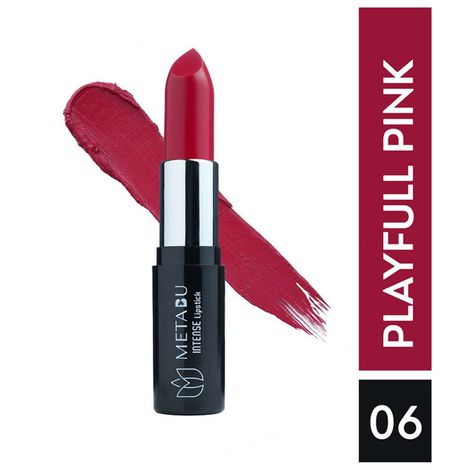 Buy METABU Intense Moisture Satin Matte Lipstick 06 Playfull Pink- 4.2 gm-Purplle