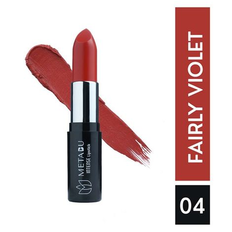 Buy METABU Intense Moisture Satin Matte Lipstick 04 Fairly Violet - 4.2 gm-Purplle