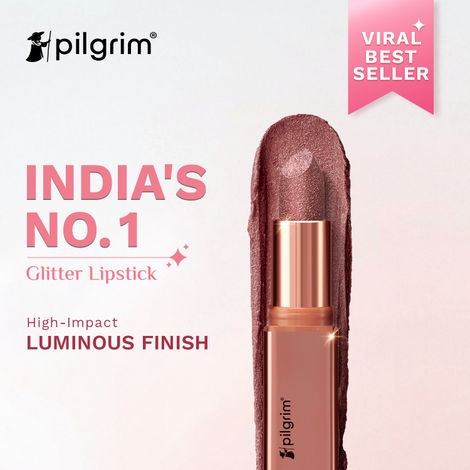 Buy Pilgrim Glitter Lipstick Arabian Nites-04 Luxurious 3-D Glitter Formula With Matte Finish (4.2 gm)-Purplle