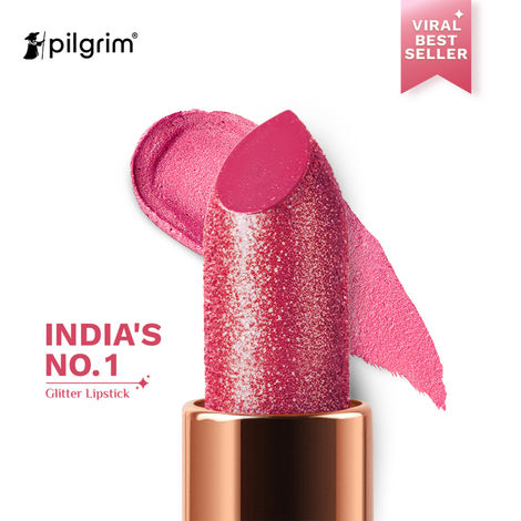 Buy Pilgrim Glitter Lipstick My Habibi-07 Luxurious 3-D Glitter Formula With Matte Finish (4.2 gm)-Purplle