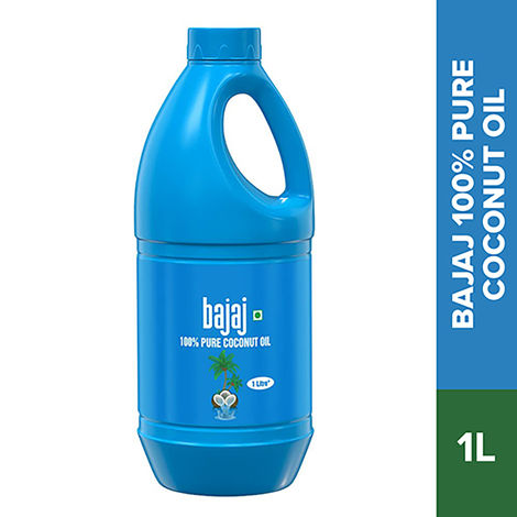Buy Bajaj 100% Pure Coconut Oil 1 litre - 1 L-Purplle