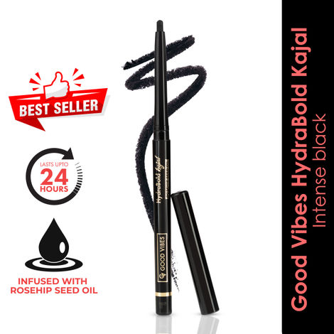 Buy Good Vibes HydraBold Kajal- Intense Black (0.35 gm)-Purplle