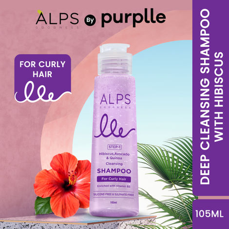 Buy Alps Goodness HibiscusAvocado & Quinoa Cleansing Shampoo for Curly Hair Enriched with Vitamin B3 (105 ml) I Curl Care I Curl Enhancing I Hydrating Shampoo-Purplle