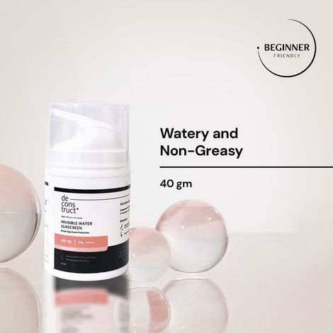Buy Deconstruct Invisible Water Sunscreen SPF 50 with Encapsulated UV Filter Technology (40 gm)-Purplle