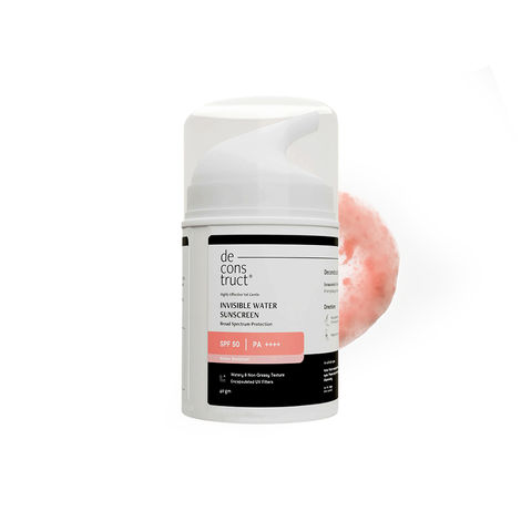 Buy Deconstruct Invisible Water Sunscreen SPF 50 PA+++ | Instant Cooling & Freshness | Upto 80 Min Water-Resistant (40 gm)-Purplle