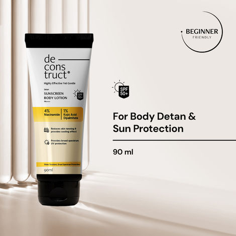 Buy Deconstruct Detan Sunscreen Body Lotion With SPF 50+ PA ++++ (90 ml)-Purplle